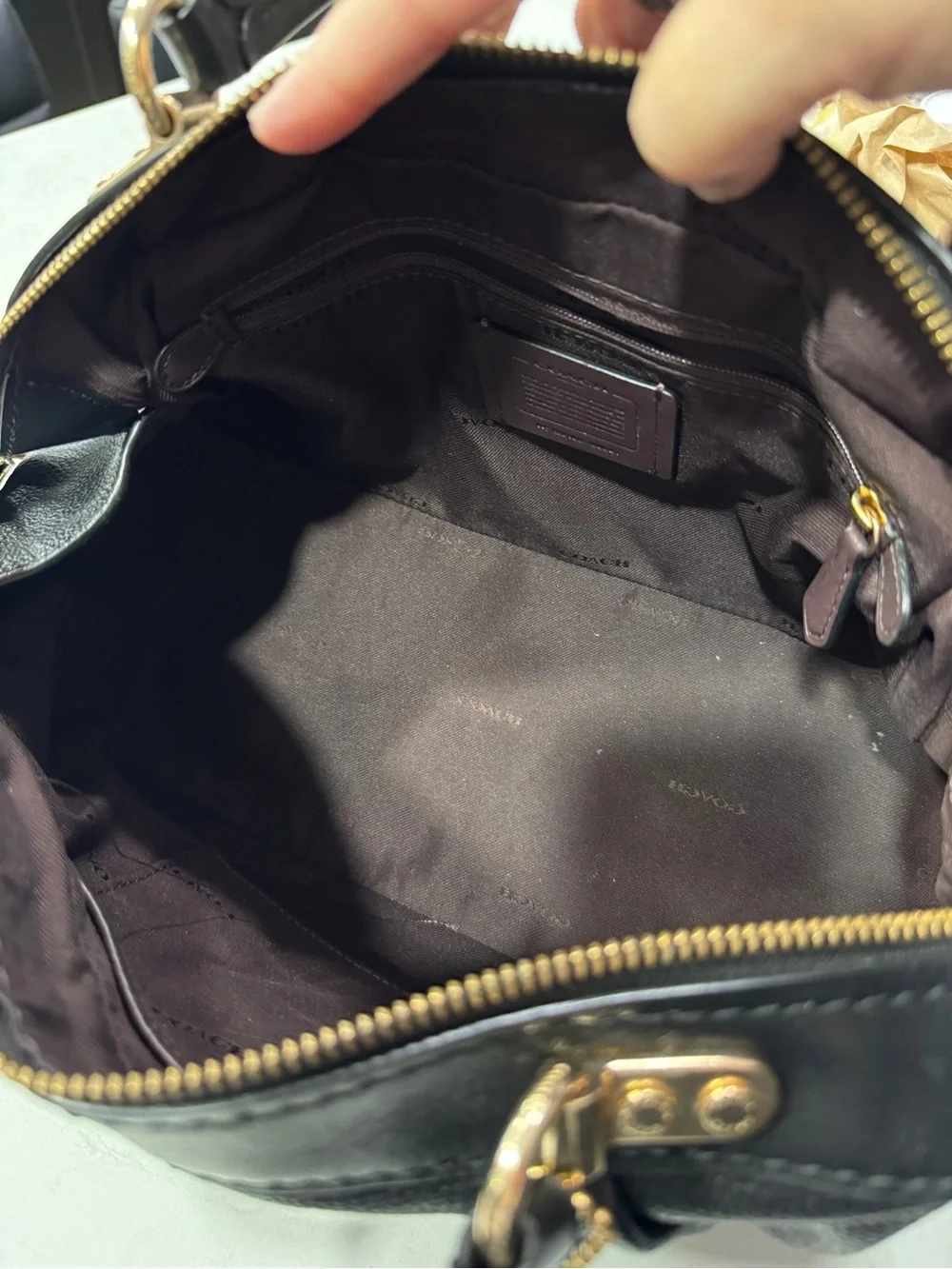 Coach Lane Satchel in Polished Pebble Leather